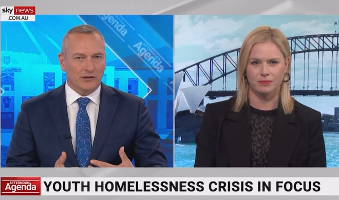 Foyer Foundation CEO talks to SKY news about Youth Homelessness Matters Day